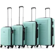 סט מזוודות קשיחות 18+20+24+28 אינץ' דגם Atlanta מבית Swiss Voyager - צבע מנטה