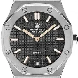 image #0 of שעון יד אנלוגי לנשים עם רצועת Stainless Steel כסופה Beverly Hills Polo Club BP3161X.360 - צבע שחור