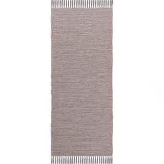 image #0 of שטיח גפן כותנה 01 בז' כהה ראנר עם פרנזים 80*200 ס"מ - L