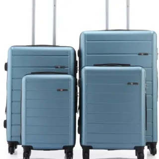 image #4 of סט מזוודות קשיחות 17+19+24+28 אינץ' דגם Lisbon מבית Swiss Voyager - צבע כחול ג'ינס