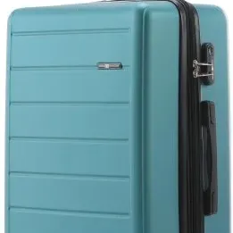 image #1 of סט מזוודות קשיחות 17+19+24+28 אינץ' דגם Lisbon מבית Swiss Voyager - צבע ירוק בקבוק