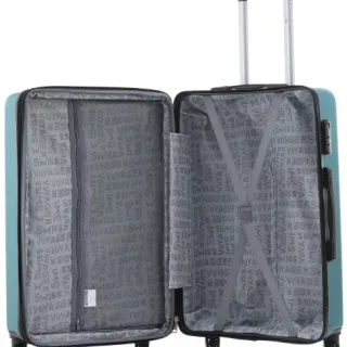 image #2 of סט מזוודות קשיחות 17+19+24+28 אינץ' דגם Lisbon מבית Swiss Voyager - צבע ירוק בקבוק