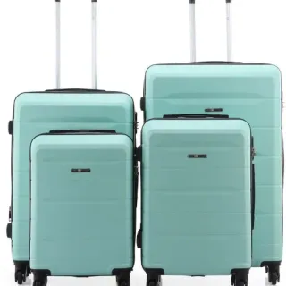 image #3 of סט מזוודות קשיחות 18+20+24+28 אינץ' דגם Atlanta מבית Swiss Voyager - צבע מנטה