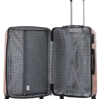 image #1 of סט מזוודות קשיחות 18+20+24+28 אינץ' דגם Atlanta מבית Swiss Voyager - צבע רוז גולד
