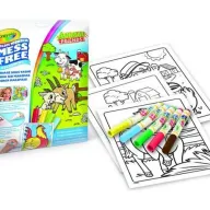 ערכת צבעי טוש קסם ודפי צביעה Crayola Color Wonder - חיות
