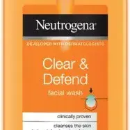 image #0 of תרחיץ פנים יומי Neutrogena Clear & Defend בגודל 200 מ''ל