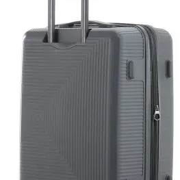 image #4 of סט מזוודות קשיחות בלתי שבירות 20+26+30 אינץ' + תיק איפור מתנה דגם Neo Boston מבית Swiss Voyager - צבע אפור
